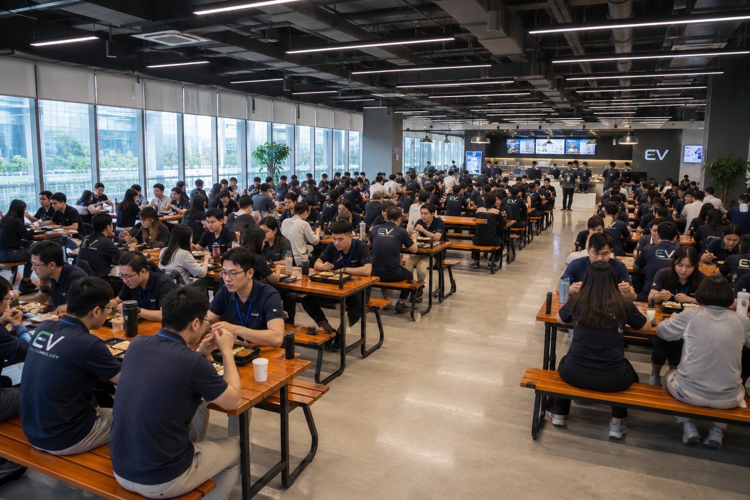 โต๊ะโรงอาหารไม้ระแนงเต็ง ขาตัวเจ (J-Frame) รูปที่ 3